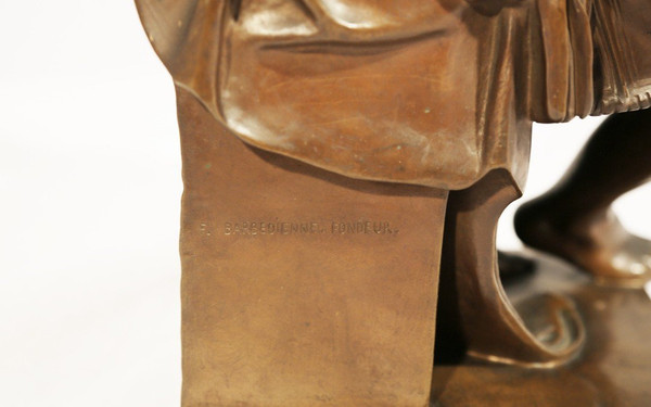 Bronzo, Lorenzo De' Medici dopo Michelangelo, fusione Barbedienne (54 cm)