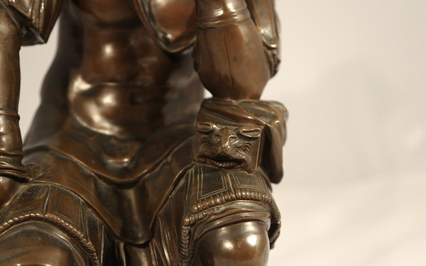 Bronzo, Lorenzo De' Medici dopo Michelangelo, fusione Barbedienne (54 cm)