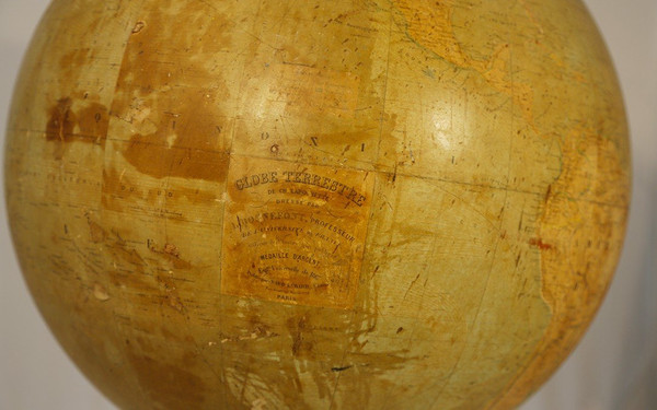 Globe Terrestre, Bonnefond, XIXème, Diamètre 50 Cm