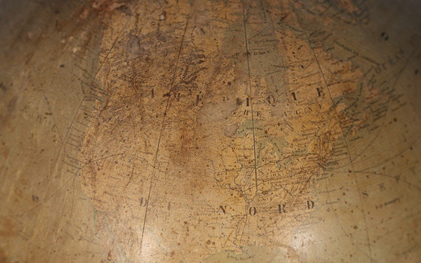Globe Terrestre, Bonnefond, XIXème, Diamètre 50 Cm