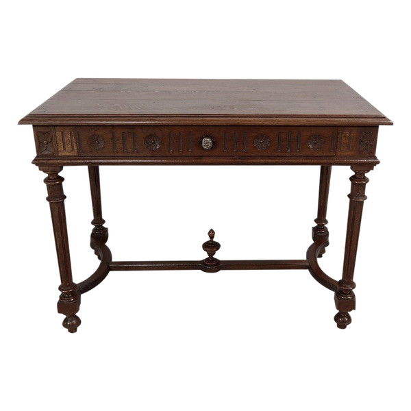 Small Oak Table Office, Louis XVI style - 1920