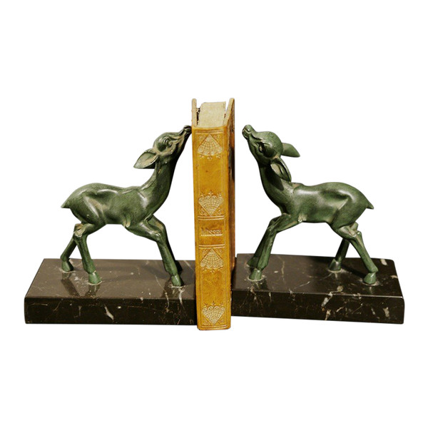 Paire De Serre-livres Animalier, Art Déco, 1920