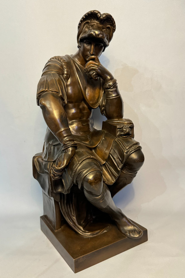 Scultura in bronzo, Lorenzo de' Medici XIX secolo Barbedienne H 54 (Medici)