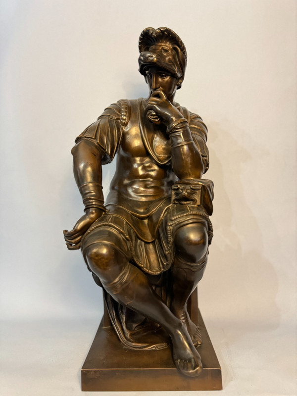 Scultura in bronzo, Lorenzo de' Medici XIX secolo Barbedienne H 54 (Medici)