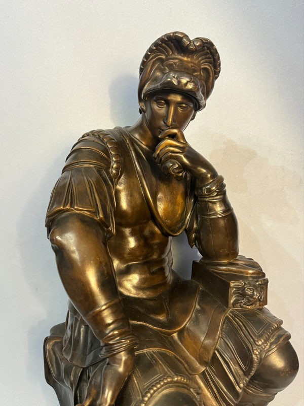 Scultura in bronzo, Lorenzo de' Medici XIX secolo Barbedienne H 54 (Medici)