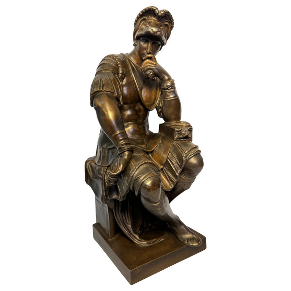 Scultura in bronzo, Lorenzo de' Medici XIX secolo Barbedienne H 54 (Medici)