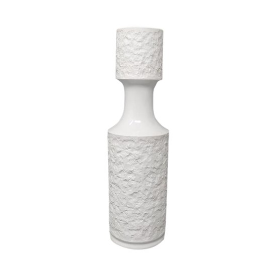 Superbe vase blanc de l'ère spatiale des années 1970 en porcelaine de Bavière
