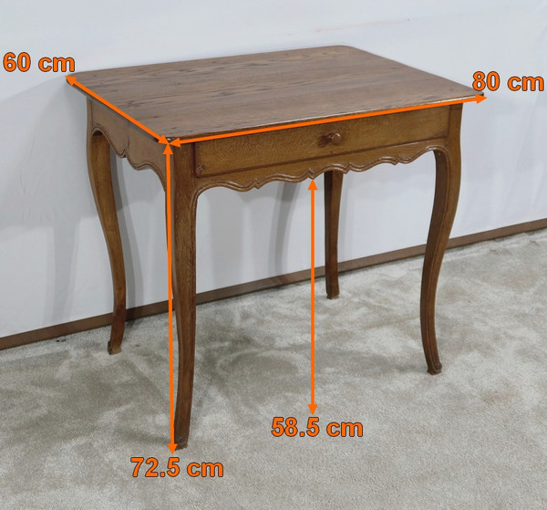 Petite Table en Chêne Blond, époque Louis XV – Fin XVIIIe