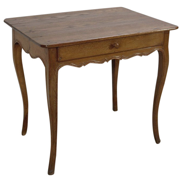 Petite Table en Chêne Blond, époque Louis XV – Fin XVIIIe