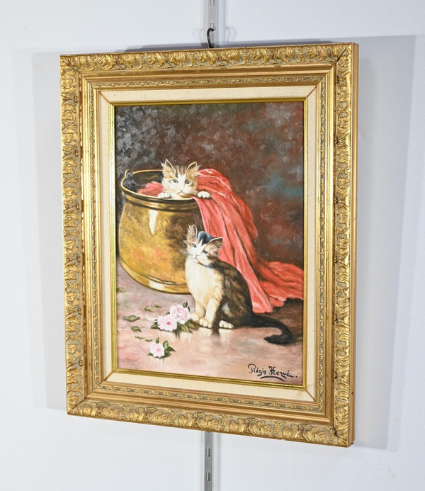 Oil on canvas, signed R.Hervé - 2nd part 20th century