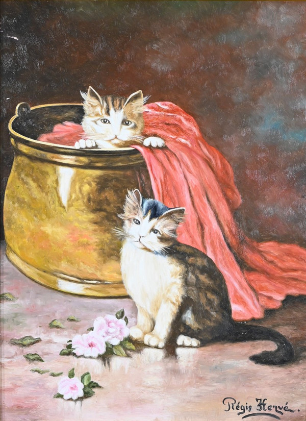 Oil on canvas, signed R.Hervé - 2nd part 20th century