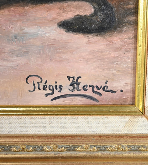 Oil on canvas, signed R.Hervé - 2nd part 20th century