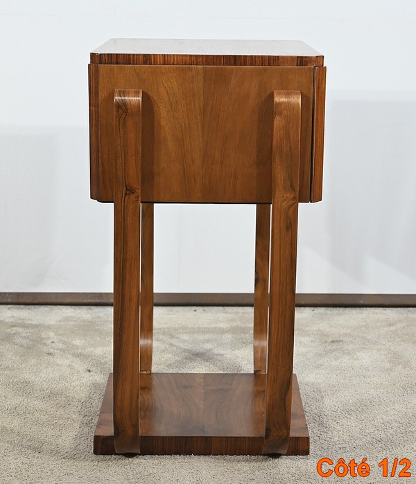 Petite Table Art Déco en Noyer – 1930