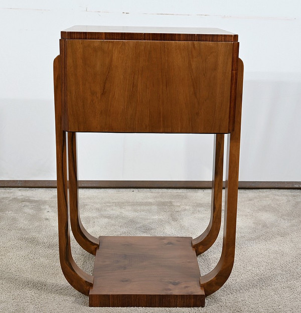 Petite Table Art Déco en Noyer – 1930