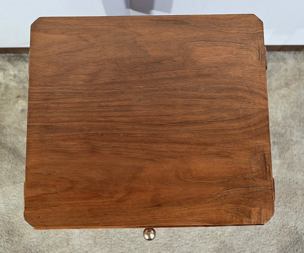 Petite Table Art Déco en Noyer – 1930