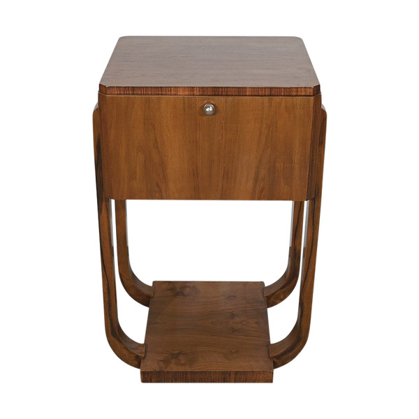 Petite Table Art Déco en Noyer – 1930