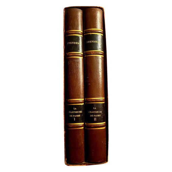"La Chartreuse de Parme" de Stendhal en deux volumes Gd in 4  , sous emboitage illustrée de J.-A. Carlotti , édition Bordas Paris 1946