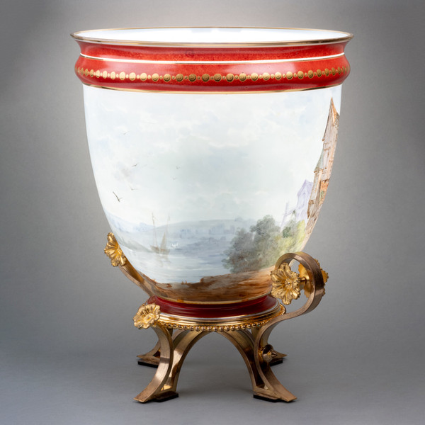 Opaline Vase by Baccarat, Dated 1869
