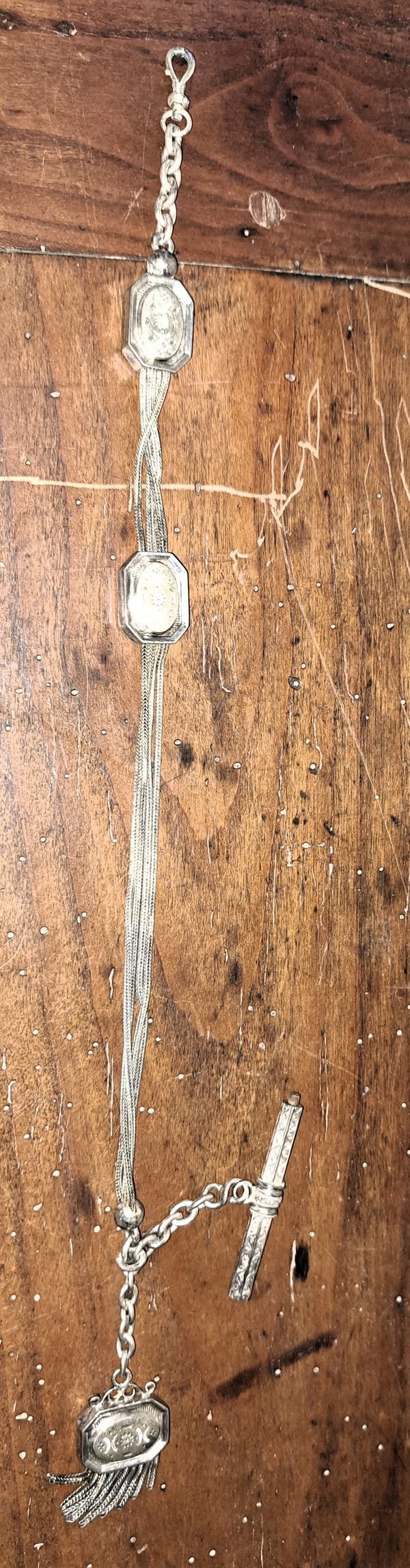 Taschenuhr mit ihrer silbernen Klappschatulle