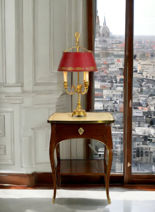TABLE D APPOINT DE SALON DE STYLE LOUIS XV ESTAMPILLÉE " J.VAITTY " EN NOYER
