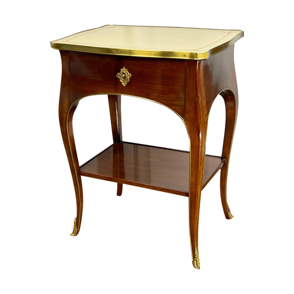 TABLE D APPOINT DE SALON DE STYLE LOUIS XV ESTAMPILLÉE " J.VAITTY " EN NOYER