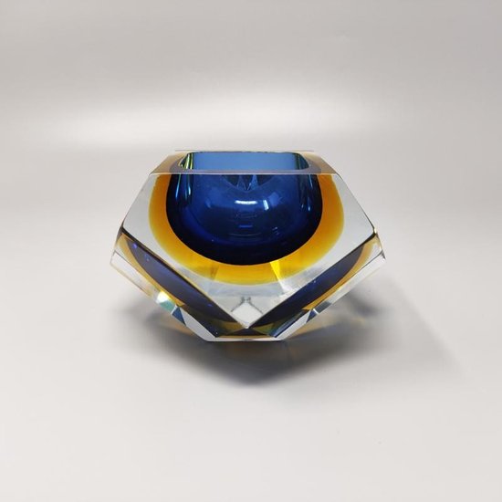 Amazing blue ashtray from the 1960s or Vide Poche