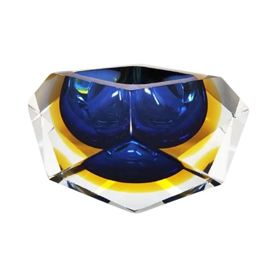 Amazing blue ashtray from the 1960s or Vide Poche