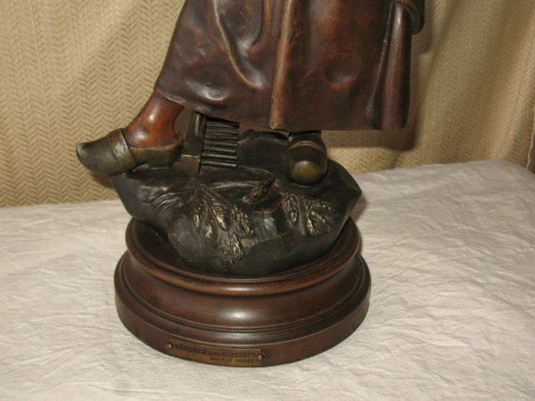 Große Skulptur in Regula „Rêverie aux champs“ von A.J. Scott, Ende des 19. Jahrhunderts