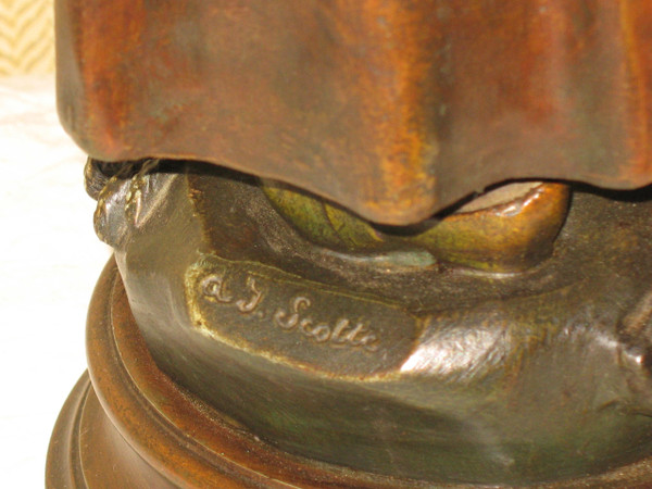 Große Skulptur in Regula „Rêverie aux champs“ von A.J. Scott, Ende des 19. Jahrhunderts