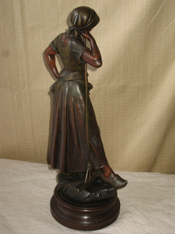 Große Skulptur in Regula „Rêverie aux champs“ von A.J. Scott, Ende des 19. Jahrhunderts