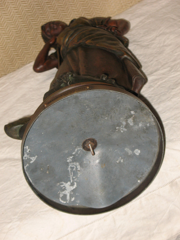 Große Skulptur in Regula „Rêverie aux champs“ von A.J. Scott, Ende des 19. Jahrhunderts