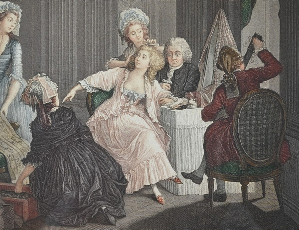 Pair of Important Color Engravings, J.M Moreau Le Jeune and N. De Launay – 1900
