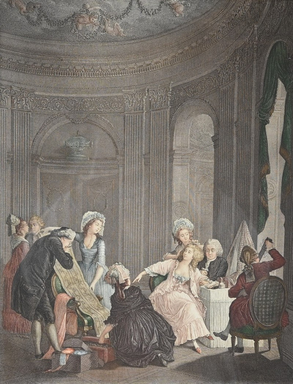 Pair of Important Color Engravings, J.M Moreau Le Jeune and N. De Launay – 1900