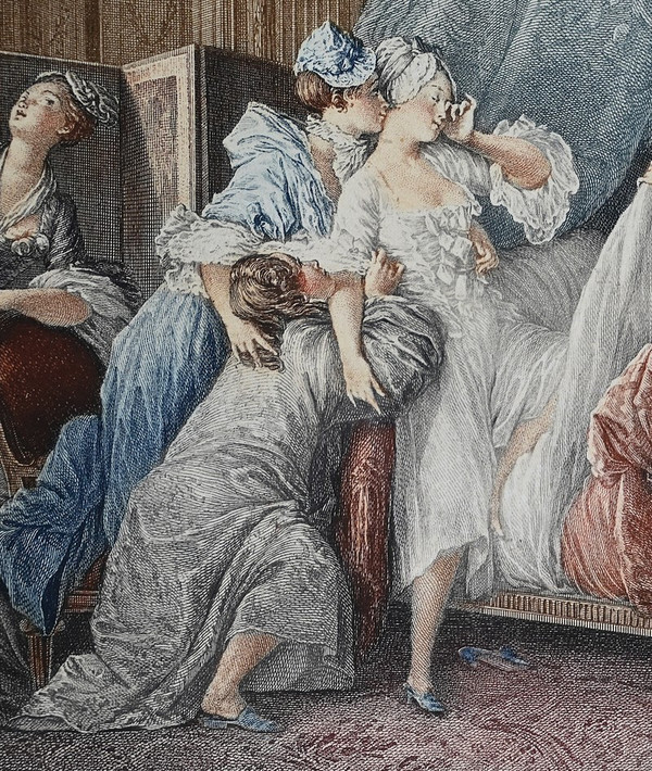 Pair of Important Color Engravings, J.M Moreau Le Jeune and N. De Launay – 1900