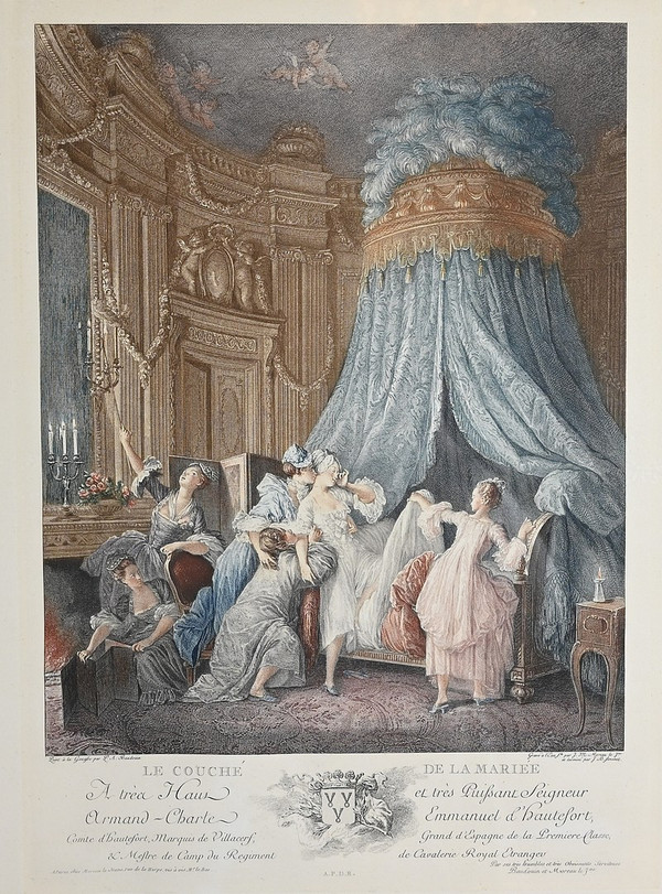 Pair of Important Color Engravings, J.M Moreau Le Jeune and N. De Launay – 1900