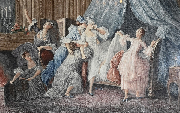 Pair of Important Color Engravings, J.M Moreau Le Jeune and N. De Launay – 1900
