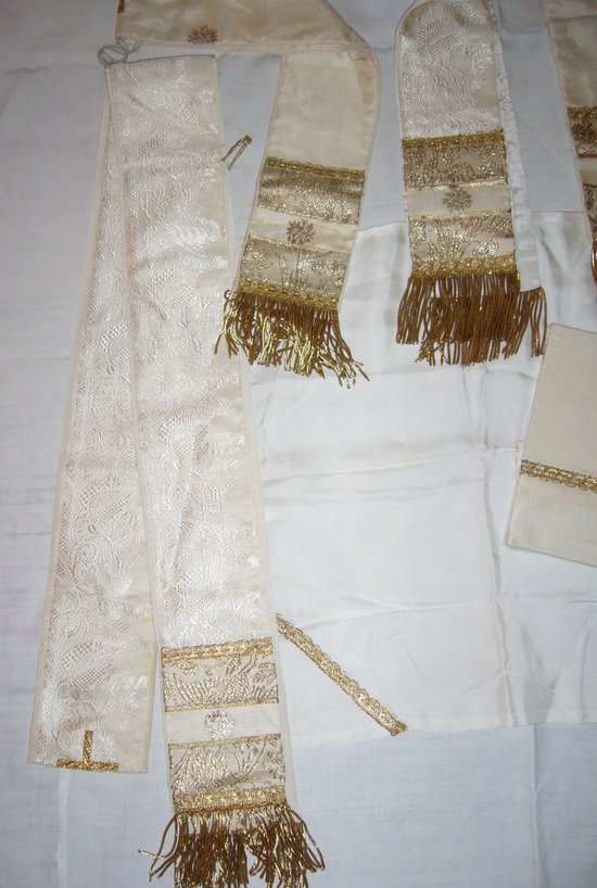 Ancient pontifical in silk brocade, India