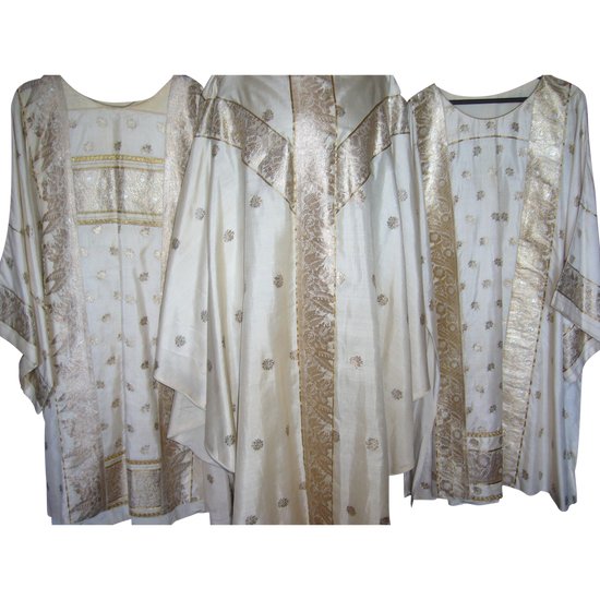 Ancient pontifical in silk brocade, India