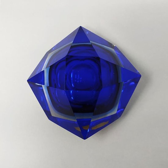 Astonishing large blue ashtray or empty pocket from the 1960s