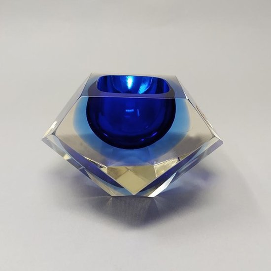 Astonishing large blue ashtray or empty pocket from the 1960s