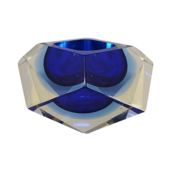 Astonishing large blue ashtray or empty pocket from the 1960s