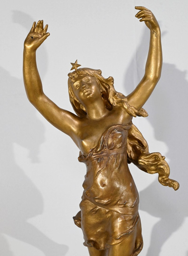Bedeutende Kaminverkleidung „La Nuit“, signiert H.Kossowski II – 1900