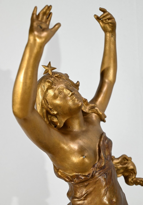 Bedeutende Kaminverkleidung „La Nuit“, signiert H.Kossowski II – 1900