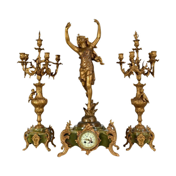 Bedeutende Kaminverkleidung „La Nuit“, signiert H.Kossowski II – 1900