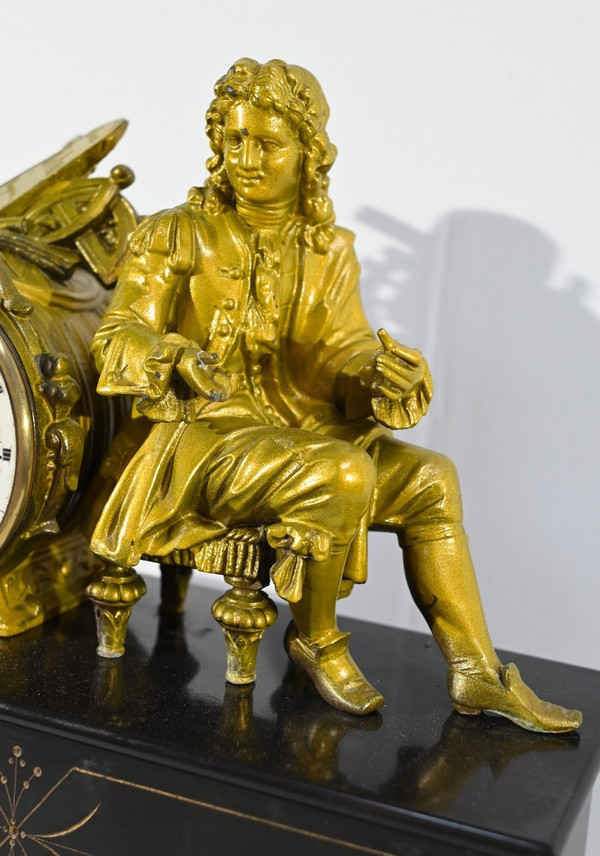 Denis Papin Clock in Gold Regulate and Marble – Early 20th Century