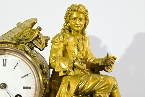 Denis Papin Clock in Gold Regulate and Marble – Early 20th Century
