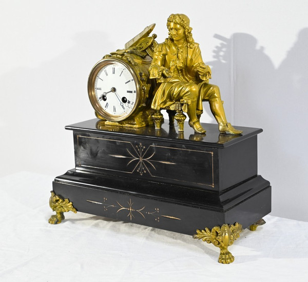 Denis Papin Clock in Gold Regulate and Marble – Early 20th Century