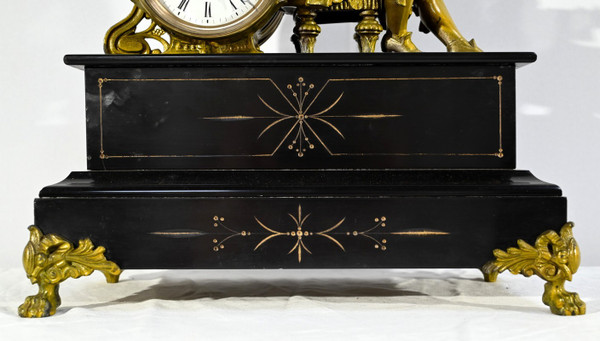 Denis Papin Clock in Gold Regulate and Marble – Early 20th Century