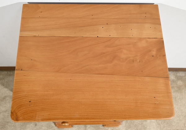 Bedside table in solid cherry and veneer – 1900
