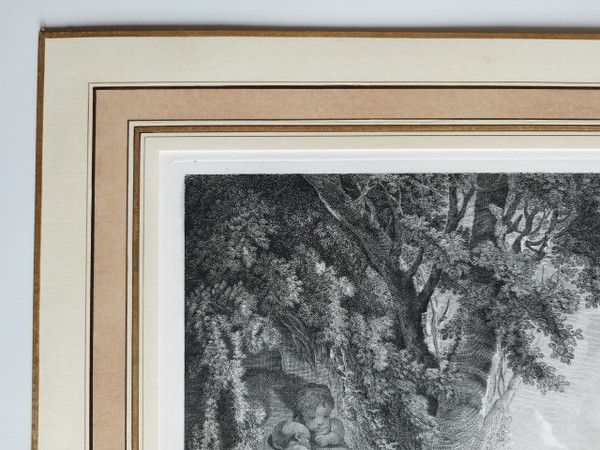 l'Obéissance Récompensée Gravure d'Après François Boucher 